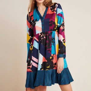 Anthropologie Gillian Abstract Shirtdress